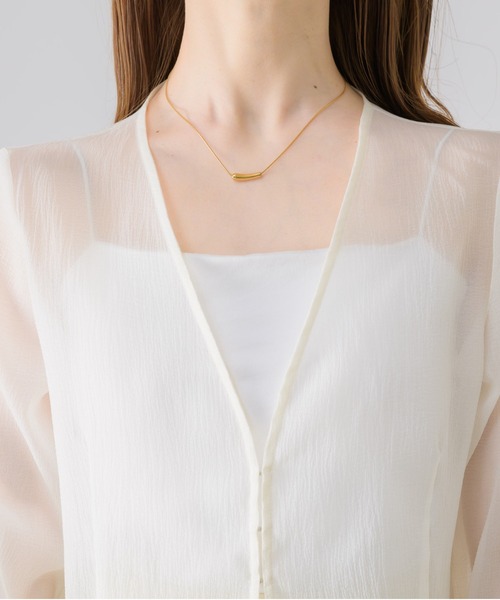 「NEUNA」 ノーカラージャケット FREE アイボリー レディース_画像5