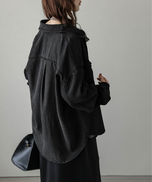 ブラウス シャツ ラウンドヘムデニムシャツ レディース : ZOZOTOWN