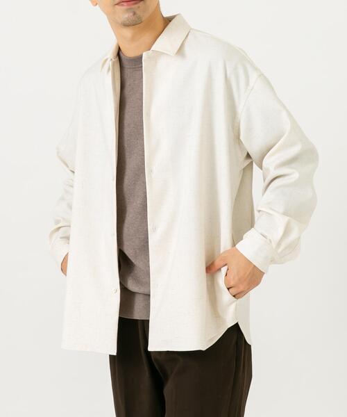 URBAN RESEARCH ROSSO MEN シャツ ネップデザインサイドポケットシャツ