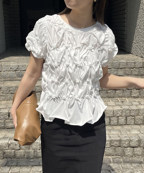 「CAPRICIEUX LE'MAGE」 半袖カットソー FREE ブラック レディース_画像5