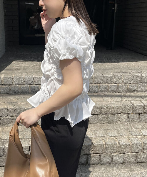 「CAPRICIEUX LE'MAGE」 半袖カットソー FREE ブラック レディース_画像7