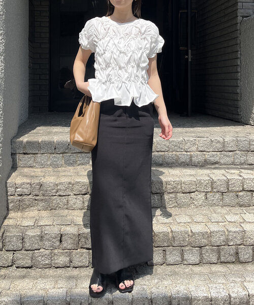 「CAPRICIEUX LE'MAGE」 半袖カットソー FREE ブラック レディース_画像8