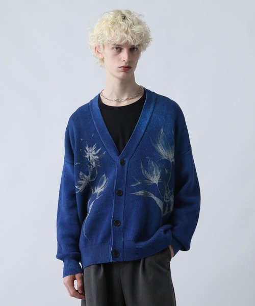 HARE（ハレ） カーディガン デジタルフラワーモチーフカーディガン