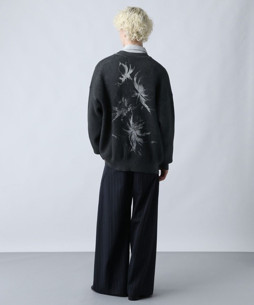 HARE（ハレ） カーディガン デジタルフラワーモチーフカーディガン