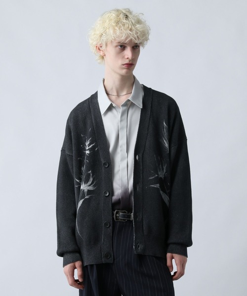 HARE（ハレ） カーディガン デジタルフラワーモチーフカーディガン