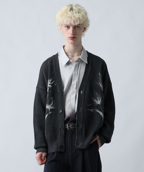 HAREカーディガン HARE（ハレ） カーディガン デジタルフラワーモチーフカーディガン