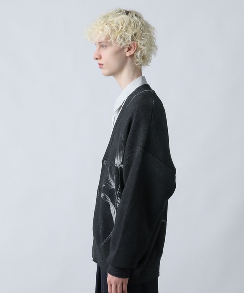 HARE（ハレ） カーディガン デジタルフラワーモチーフカーディガン