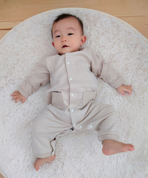 COMME CA ISM 新生児用ベビー服 COMME CA ISM（コムサイズム） ベビー ロゴ おしりパッチ 半袖