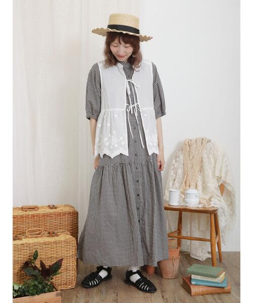 Samansa Mos2（サマンサモスモス） 半袖ワンピース F ブラック