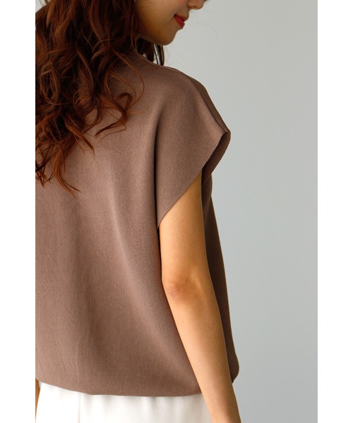 「Ehre style」 半袖ニット FREE ベージュ レディース_画像3