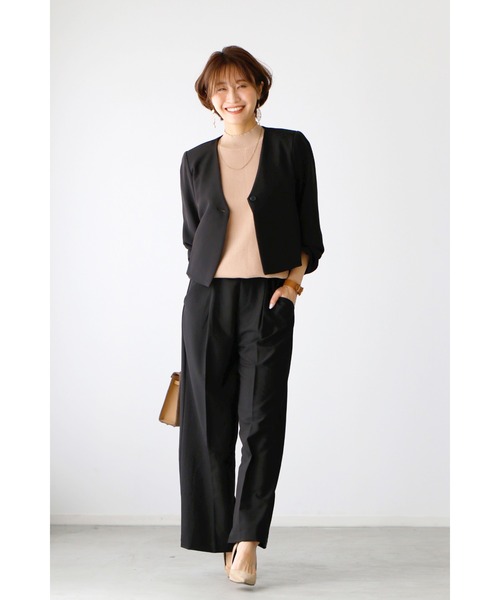 「Ehre style」 半袖ニット FREE ベージュ レディース_画像4