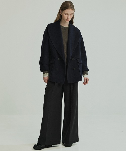 美品 カシミヤ 100% Mサイズ リバーコート PUBLIC TOKYO（パブリックトウキョウ） ステンカラーコート コート