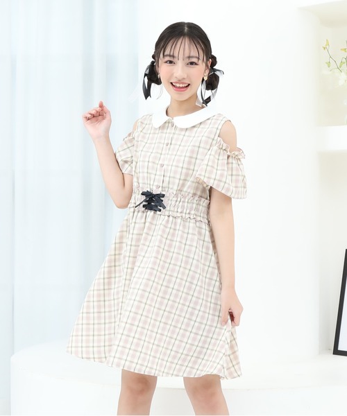 「PINKHUNT」 「KIDS」半袖ワンピース 130cm ベビーピンク キッズ_画像4