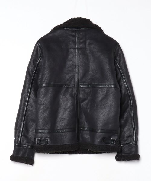 ALPHA INDUSTRIES ブラックレザージャケット S Alpha Industries（アルファ・インダストリーズ） ブルゾン S ブラック