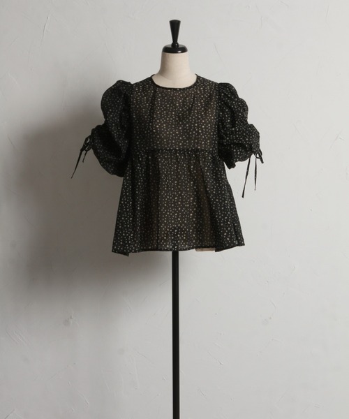 「tocco closet」 半袖ブラウス M ブラウン レディース_画像3