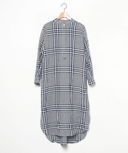 human woman（ヒューマンウーマン） 長袖ワンピース MEDIUM ダーク