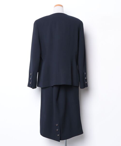 CHANEL（シャネル） スカートスーツ 42 ネイビー レディース