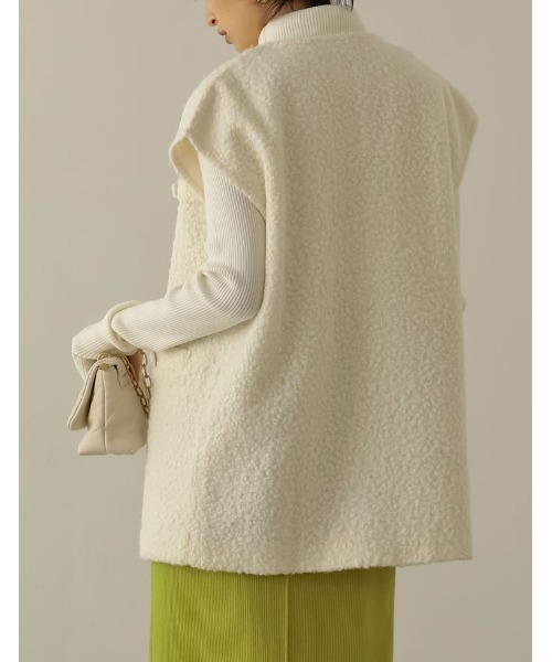 「Re:EDIT」 ベスト LARGE ベージュ レディース_画像3