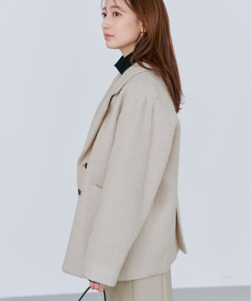 コート アウター アルパカシャギーダブルコート 「低身長・小柄女性」 レディース