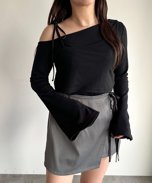 「apres jour mignon」 長袖カットソー X-LARGE ダークブルー レディース_画像2