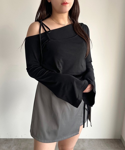 「apres jour mignon」 長袖カットソー X-LARGE ダークブルー レディース_画像3