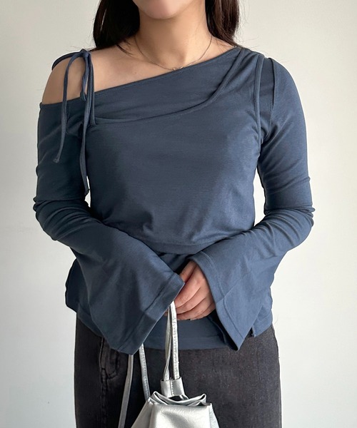 「apres jour mignon」 長袖カットソー X-LARGE ダークブルー レディース_画像9