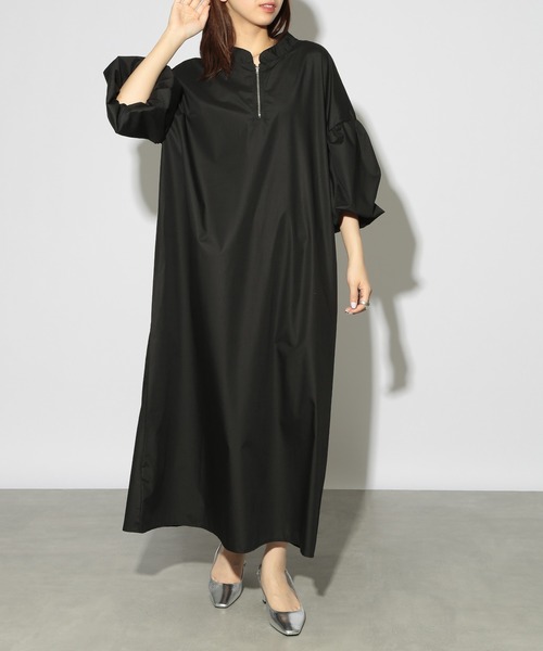 「SETUP7」 「maison breeze」7分袖ワンピース FREE ブラック レディース_画像5