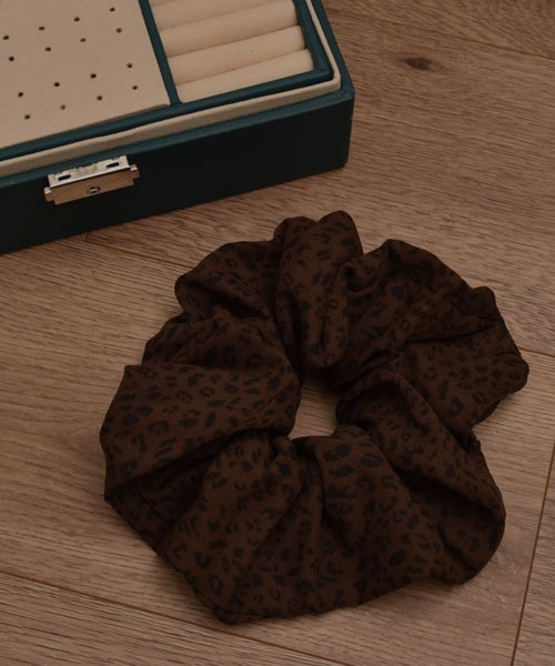 Mayree シュシュ 「resonance」レオパード柄 ふわふわ ビッグシュシュ