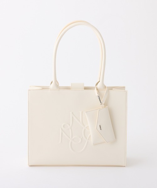 ベージュ エンボス トートバッグ one after another NICE CLAUP トートバッグ 「REVIVAL」ZOZO限定/NC