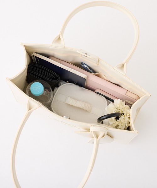 ベージュ エンボス トートバッグ one after another NICE CLAUP トートバッグ 「REVIVAL」ZOZO限定/NC