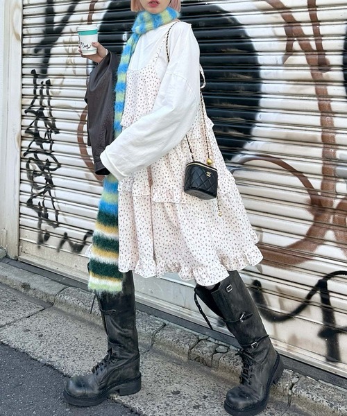 Alley Tokyo ワンピース フリルティアードキャミワンピミニ : ZOZOTOWN