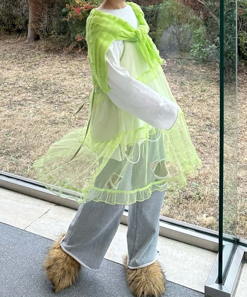 Alley Tokyo ワンピース フリルティアードキャミワンピミニ : ZOZOTOWN