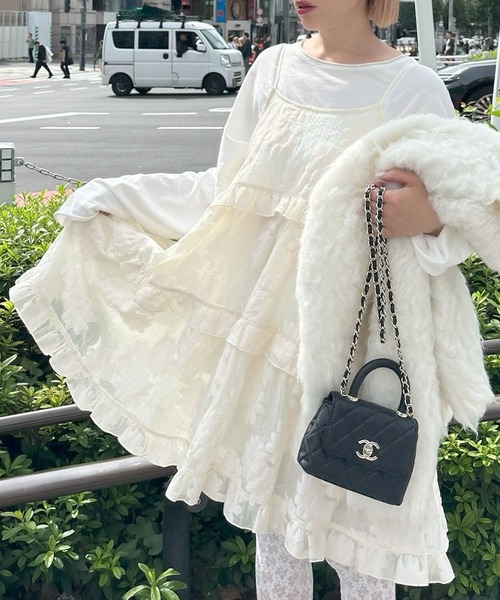 Alley Tokyo ワンピース フリルティアードキャミワンピミニ : ZOZOTOWN