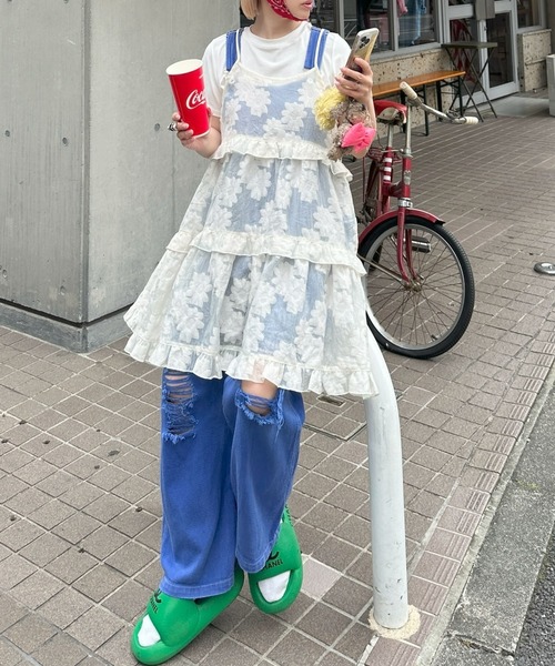 Alley Tokyo ワンピース フリルティアードキャミワンピミニ : ZOZOTOWN