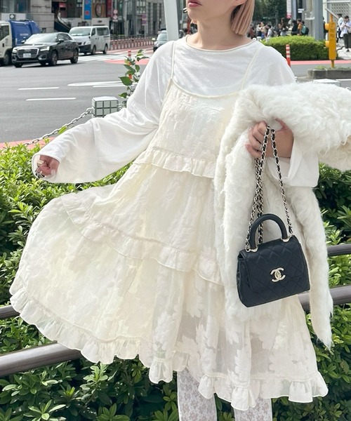 Alley Tokyo ワンピース フリルティアードキャミワンピミニ : ZOZOTOWN