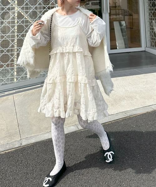 Alley Tokyo ワンピース フリルティアードキャミワンピミニ : ZOZOTOWN
