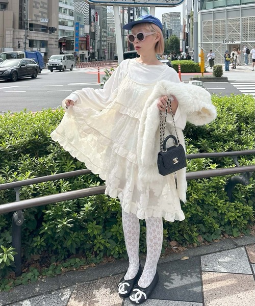 Alley Tokyo ワンピース フリルティアードキャミワンピミニ : ZOZOTOWN