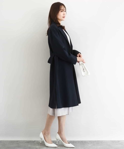 MICHAEL MICHAEL KORS チェスターコート　ブルー　サイズ00 ミッシェルクラン MICHEL KLEIN [定番人気]Super100ウールビーバー
