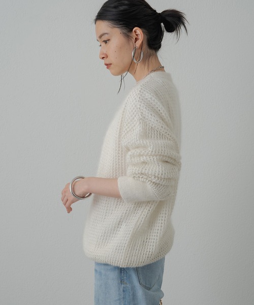 「LOUNGEDRESS」 長袖ニット FREE ホワイト レディース_画像10
