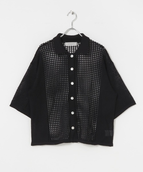 「UR Lab.」 7分袖ニットカーディガン FREE グリーン レディース_画像6