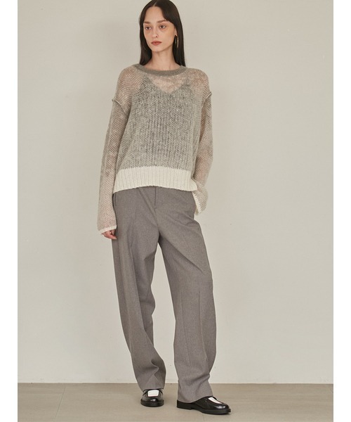 「styling/」 長袖ニット FREE ライトグレー レディース_画像4