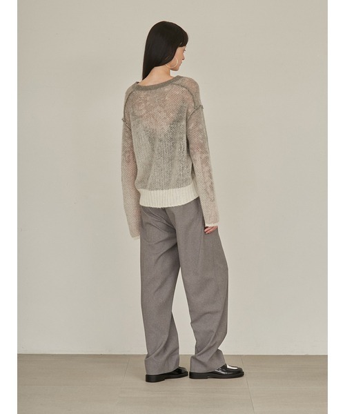 「styling/」 長袖ニット FREE ライトグレー レディース_画像5