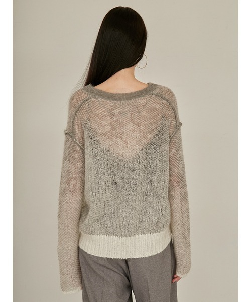 「styling/」 長袖ニット FREE ライトグレー レディース_画像6