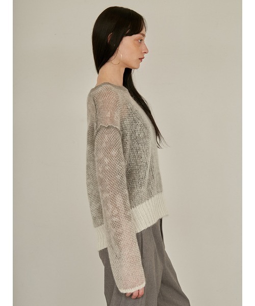 「styling/」 長袖ニット FREE ライトグレー レディース_画像7