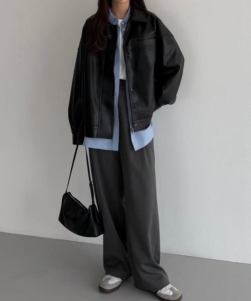 「callautia」 ブルゾン LARGE ブラック レディース_画像4