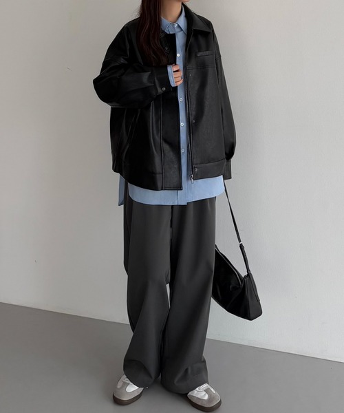 「callautia」 ブルゾン LARGE ブラック レディース_画像5