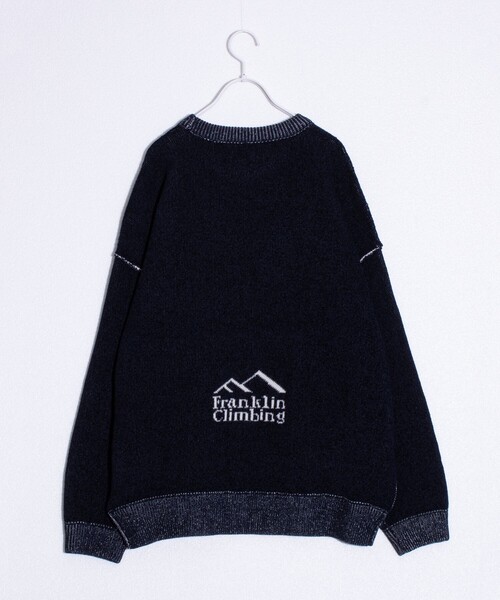 「Franklin Climbing」 長袖ニット M チャコールグレー メンズ_画像6