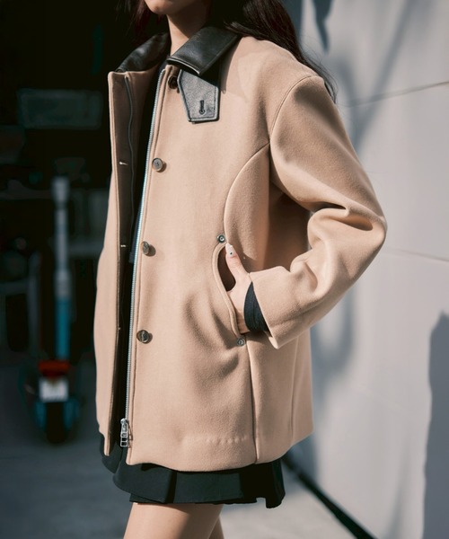 コート アウター SHORT ZIP UP COAT レディース