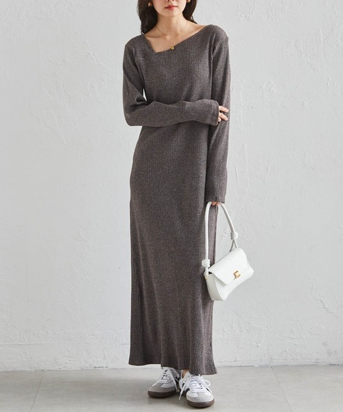 「RANAN」 長袖ワンピース L ブラック レディース_画像4