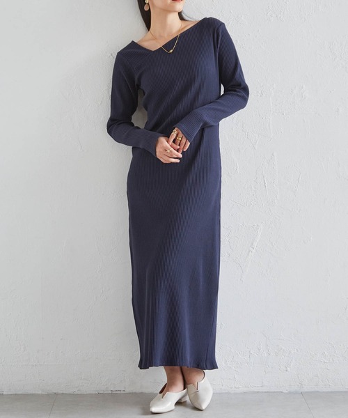 「RANAN」 長袖ワンピース L ブラック レディース_画像6